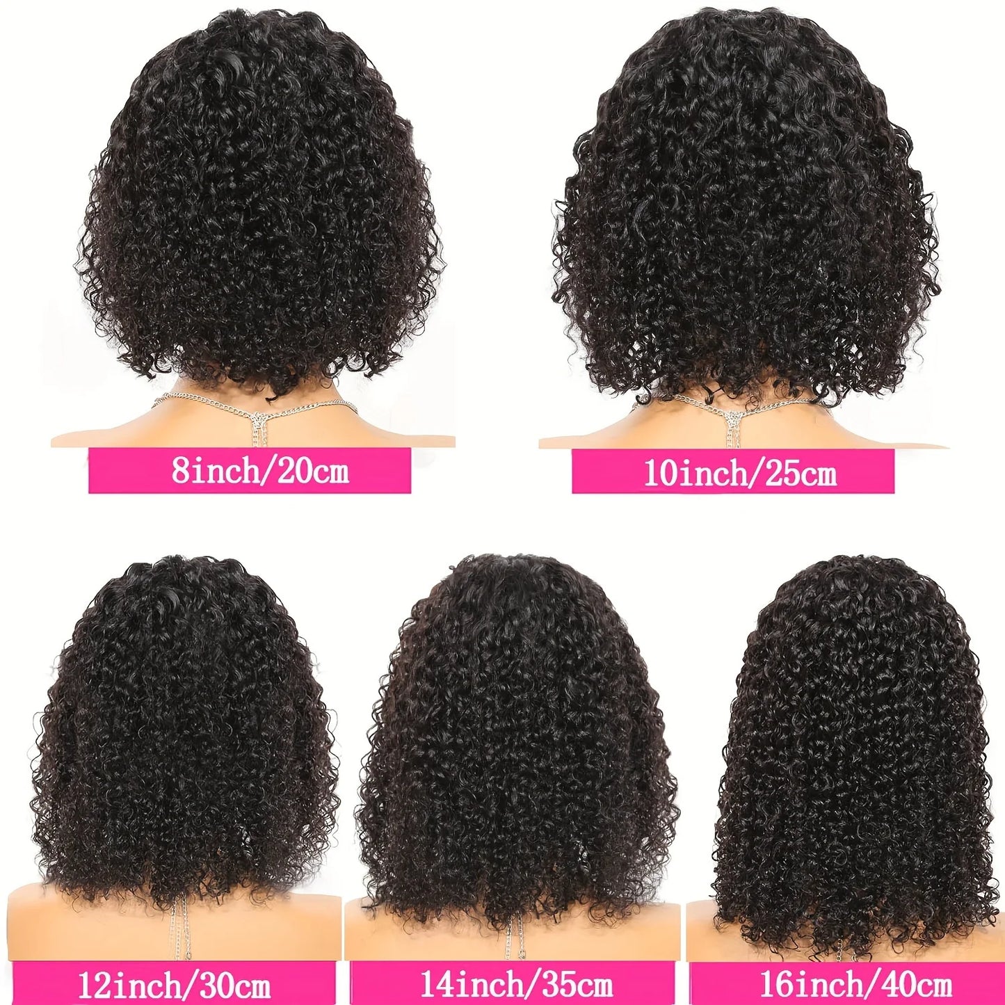 V Part Bob Wig Kinky Curly