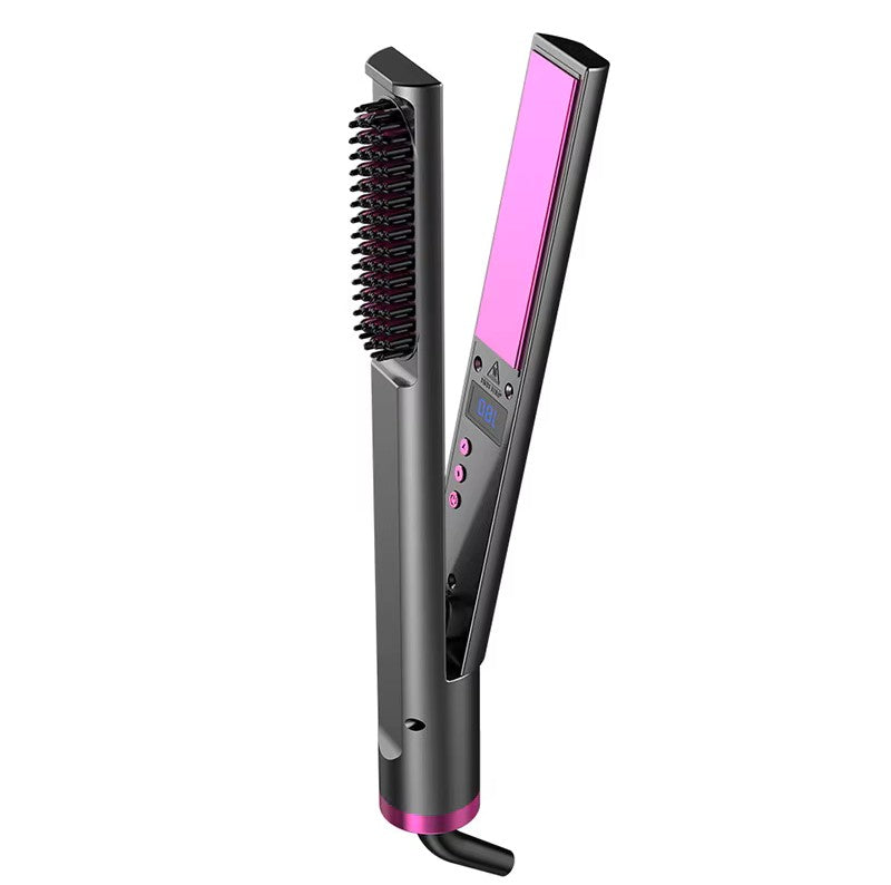 Multifunctional Heated Hair Straightening Brush-Effortless Styling