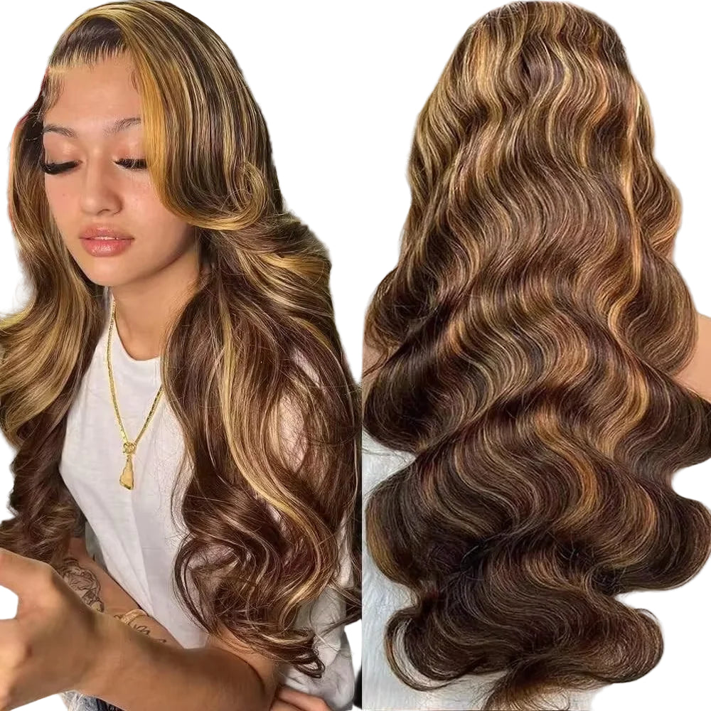 Honey Blonde Highlight Wig