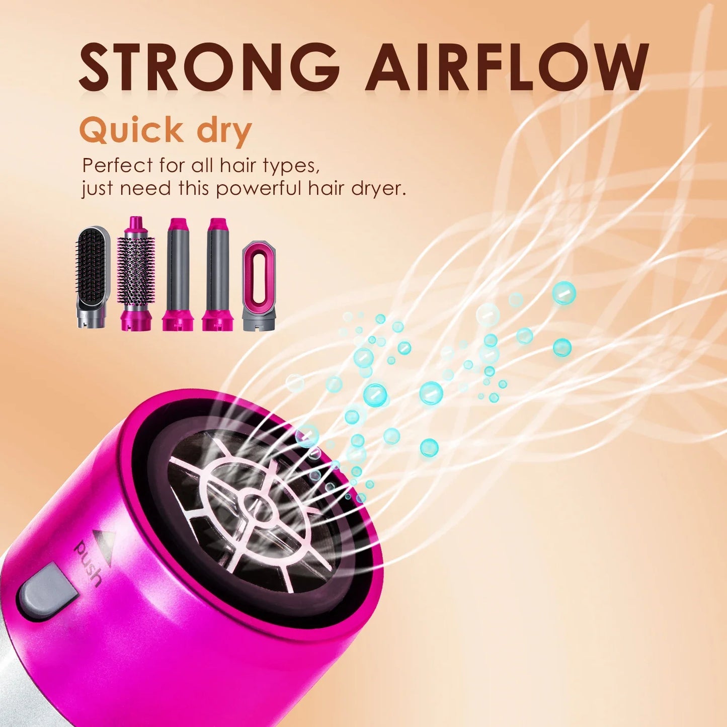 5-in-1 Professional Hair Styling Tool – Dry, Curl, Wave and Straighten