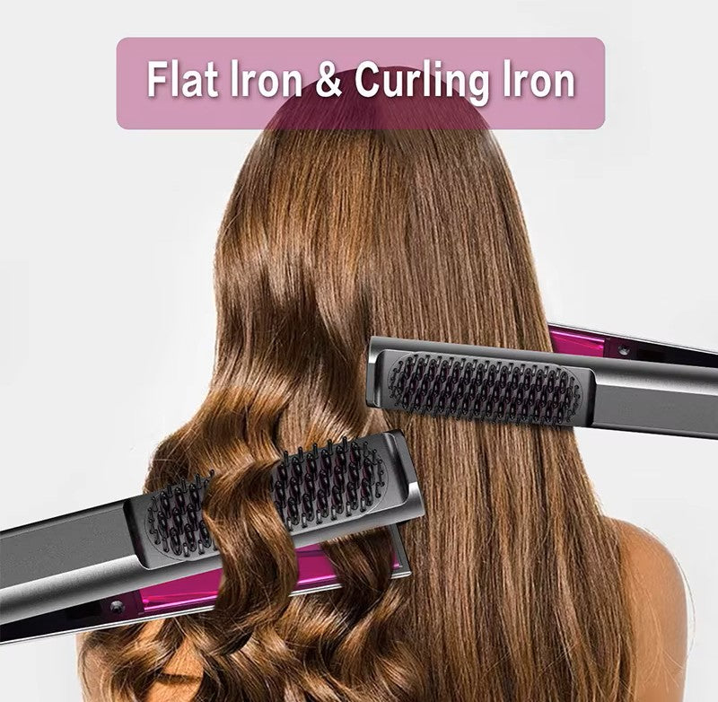 Multifunctional Heated Hair Straightening Brush-Effortless Styling