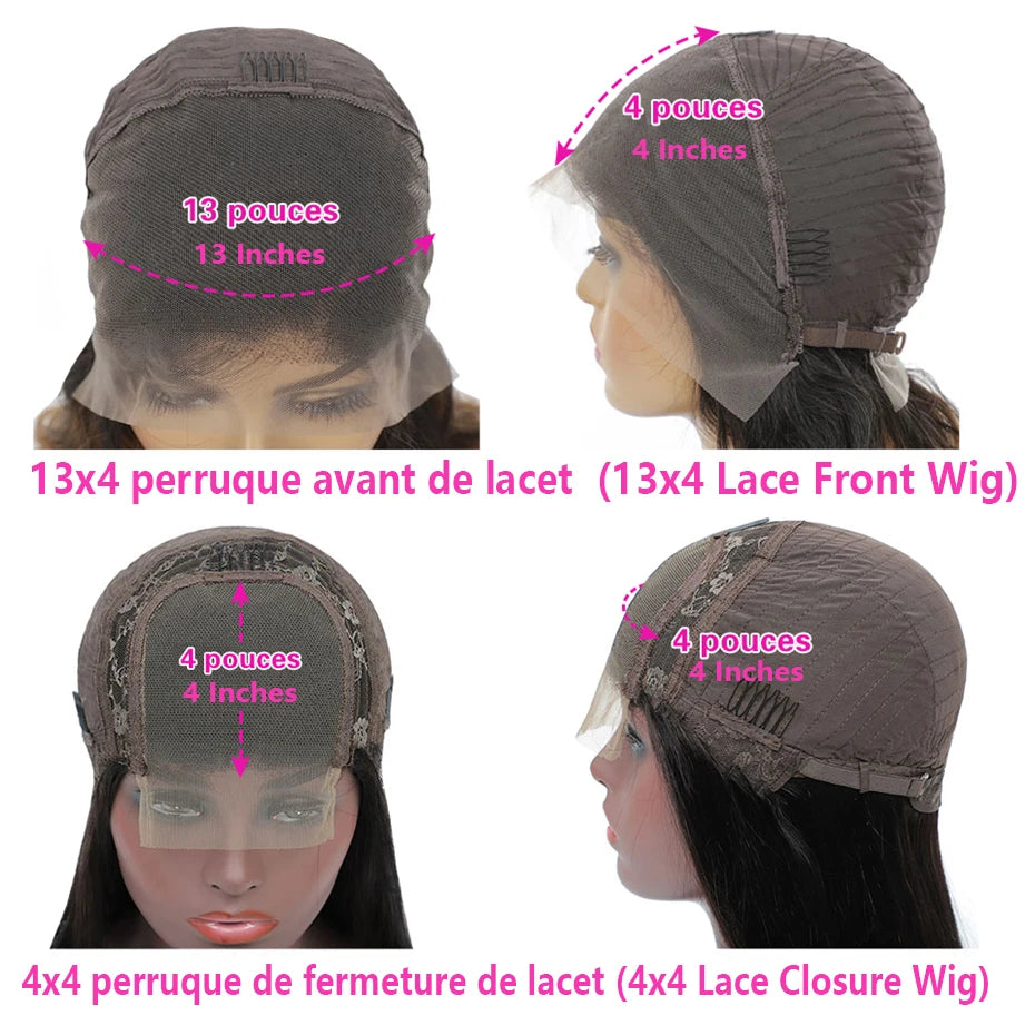 4x4 / 13x4 Transparent Lace Wig Body Wave Brazilian Remy human hair|180% Density - LUX-Anic