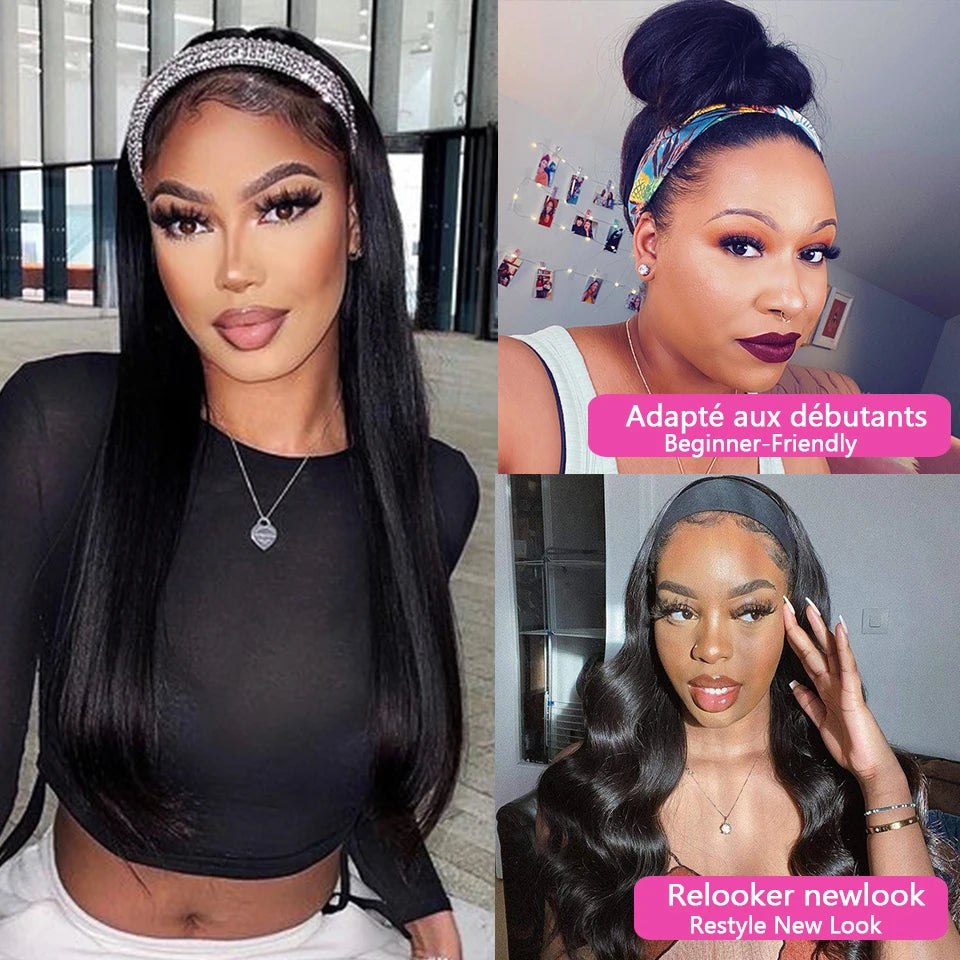 Smooth Brazilian Headband Wig
