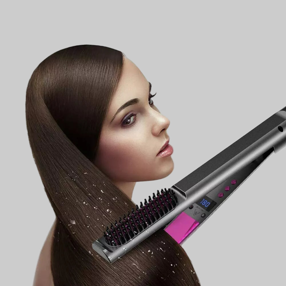 Multifunctional Heated Hair Straightening Brush-Effortless Styling - LUX-Anic