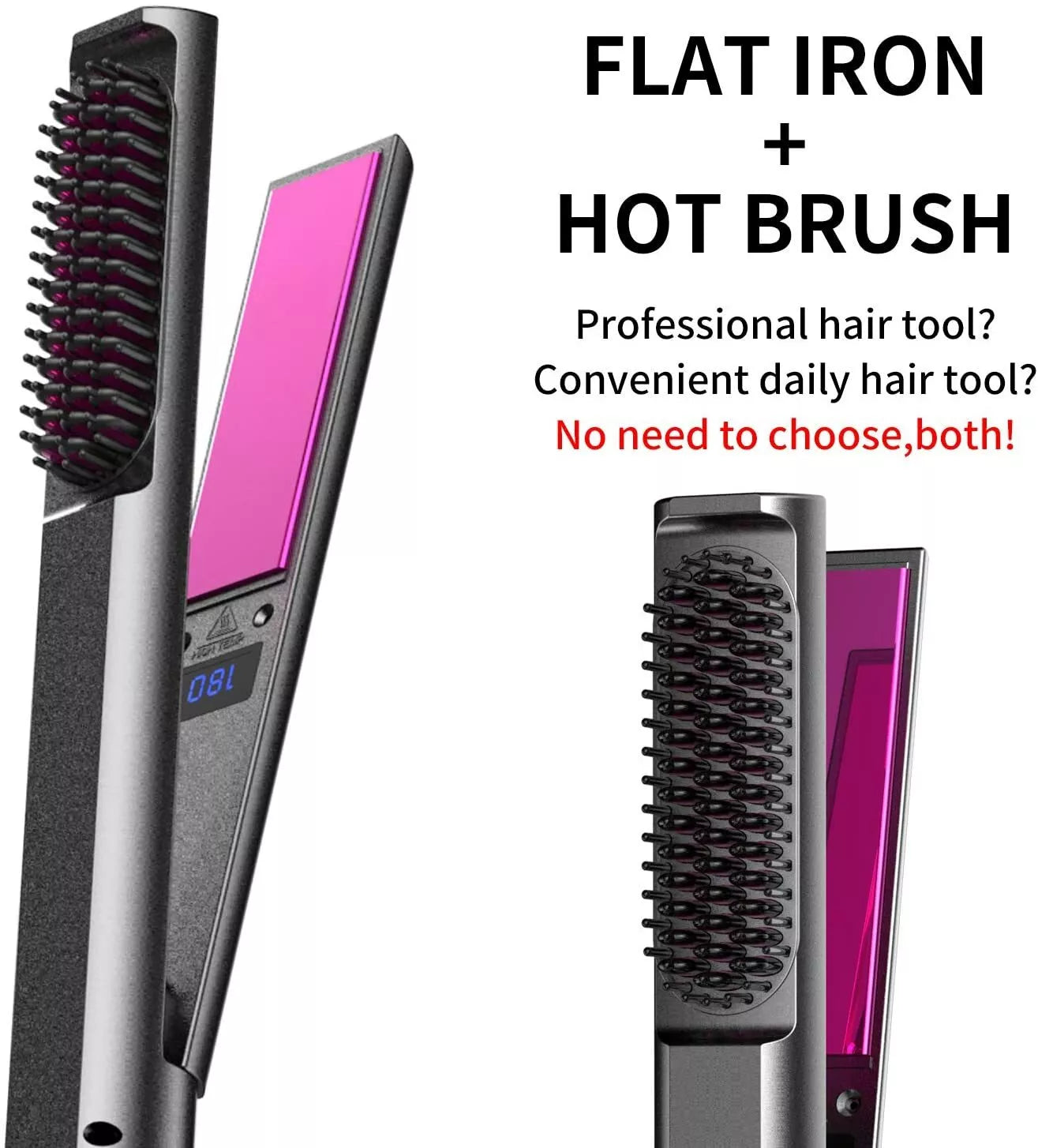 Multifunctional Heated Hair Straightening Brush-Effortless Styling