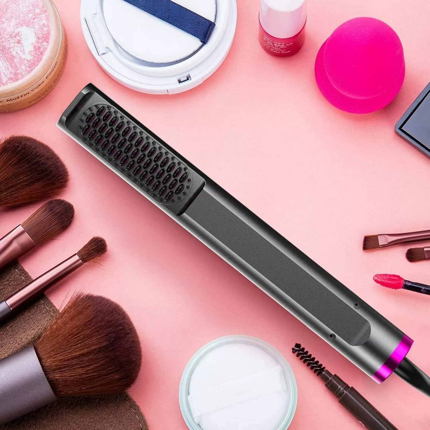 Multifunctional Heated Hair Straightening Brush-Effortless Styling