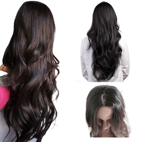Long Curly Wig Synthetic Fiber "70 Cm - LUX-Anic