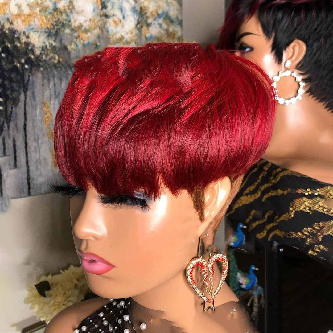 Short Straight Female Wig - LUX-Anic