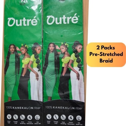 Lot de 6 tresses pour tête complète Outré Braid Hair – Extensions de cheveux pré-tendues, 20 à 26 pouces LUX-Anic