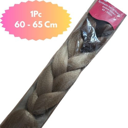 OMBRE Synthetische Haarsträhne – Navyblau, Lila & Pink mit Glitzer - Braun