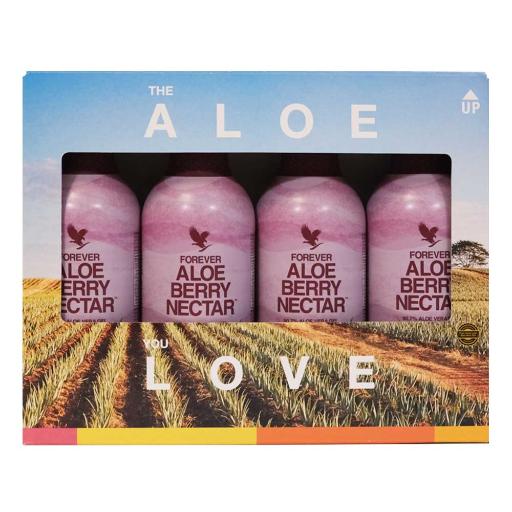 Forever Berry Nectar™ 90,7% Aloe-Vera-Gel +Apple and Cranberry-1 Liter - LUX-Anic