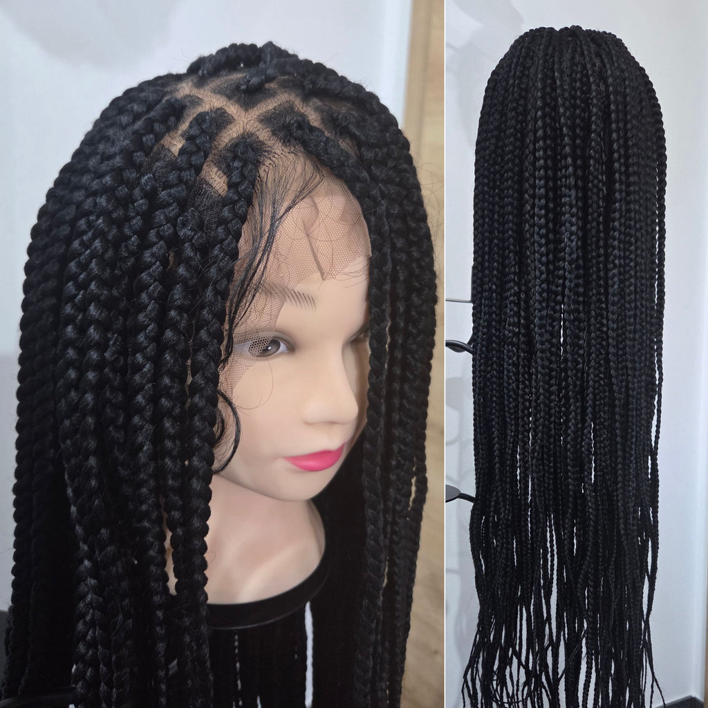 Geflochtene Kunsthaar-Perücke Box Braids mit X-Pression-Kunsthaar