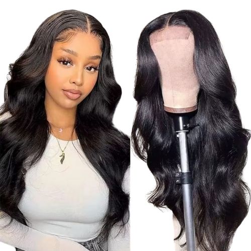 Perruque brésilienne Body Wave en dentelle transparente 13x4 Elegance Naturelle 180% Density 20 inches