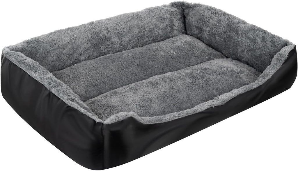 Purlov small medium dog bed, soft warm padded pet bed for comfortable resting