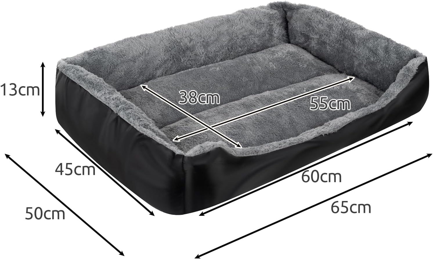 Padded dog bed by Purlov, designed for small medium dogs, soft and warm for cozy sleeping