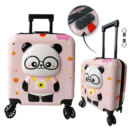 Stylish Children's Travel Cabin Suitcase on Wheels Pink - LUX-Anic