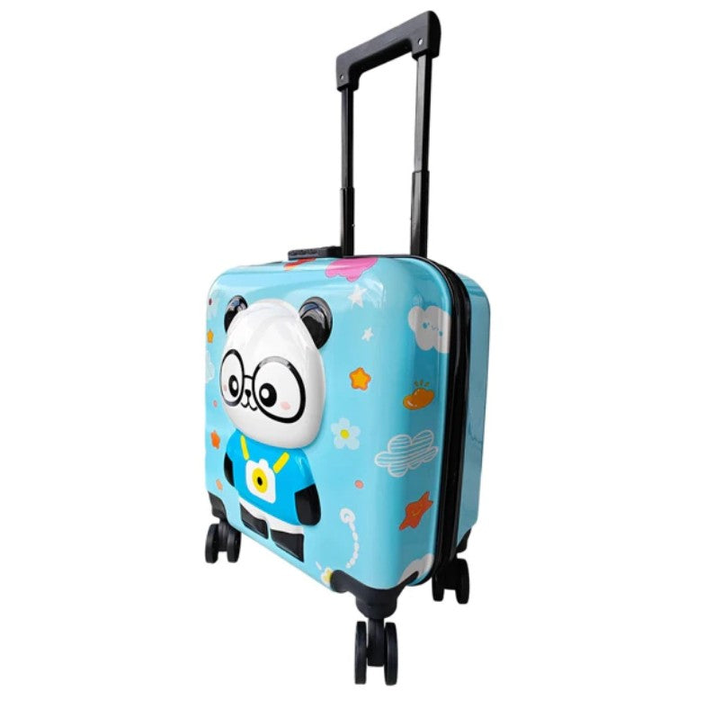 Stylish Children's Travel Cabin Suitcase on Wheels Blue - LUX-Anic