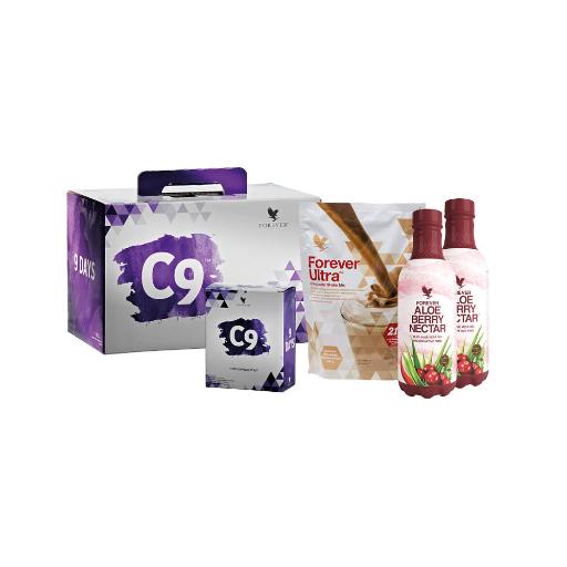 CLEAN 9 -Aloe Berry Chocolate-Garcinia Plus-Therm-Fiber-Repower- Shaping-9 Day Program - LUX-Anic