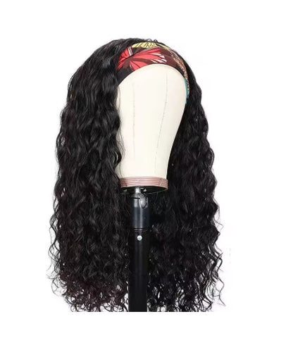 Brazilian Water Wave Ombre Headband Wig – 100% Human Hair, Glue-Free
