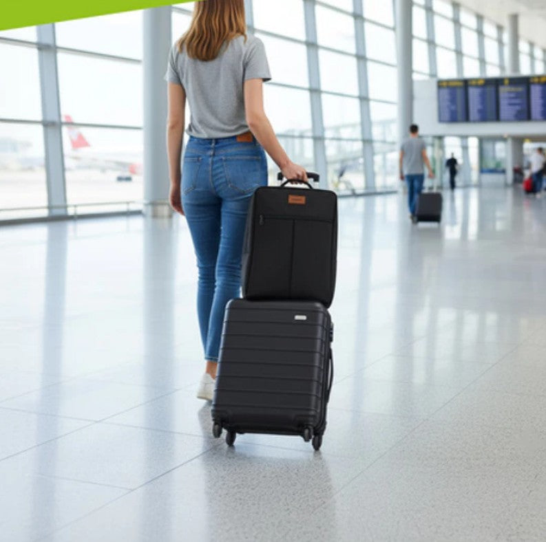 Ensemble Bagage Cabine – Sac à Dos & Trousse de Voyage Transparente