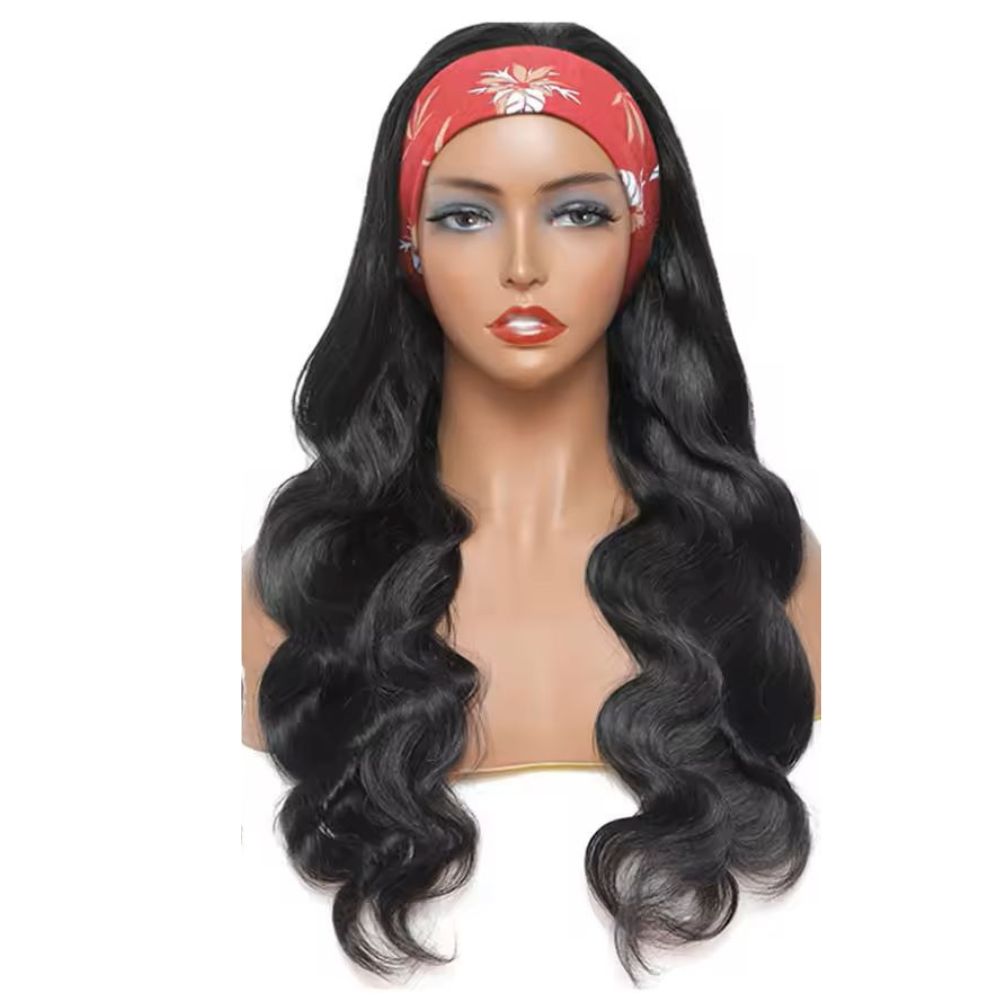 Headband Wig Human Hair Body Wave Natural Color Wig Brazilian Remy