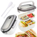 Double LUNCH BOX with cutlery - LUX-Anic
