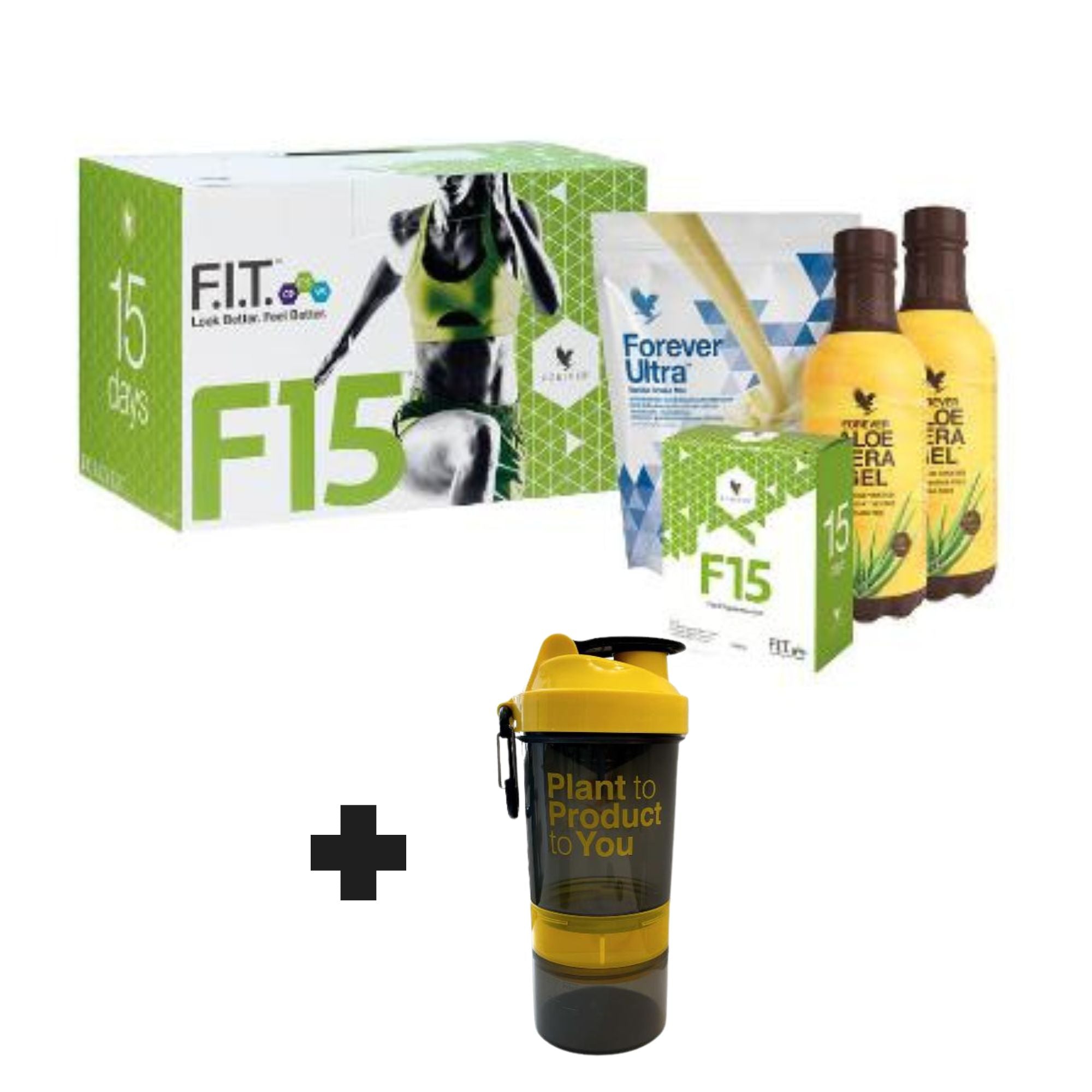 F15™ Vanille - Programme de remise en forme de 15 jours - Gel d'aloe vera - Garcinia Plus - Forever Therm - Fibres