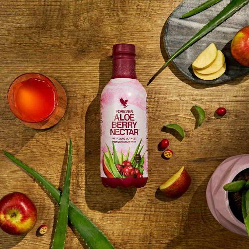 Forever Berry Nectar™ 90,7% Aloe-Vera-Gel +Apple and Cranberry-1 Liter - LUX-Anic