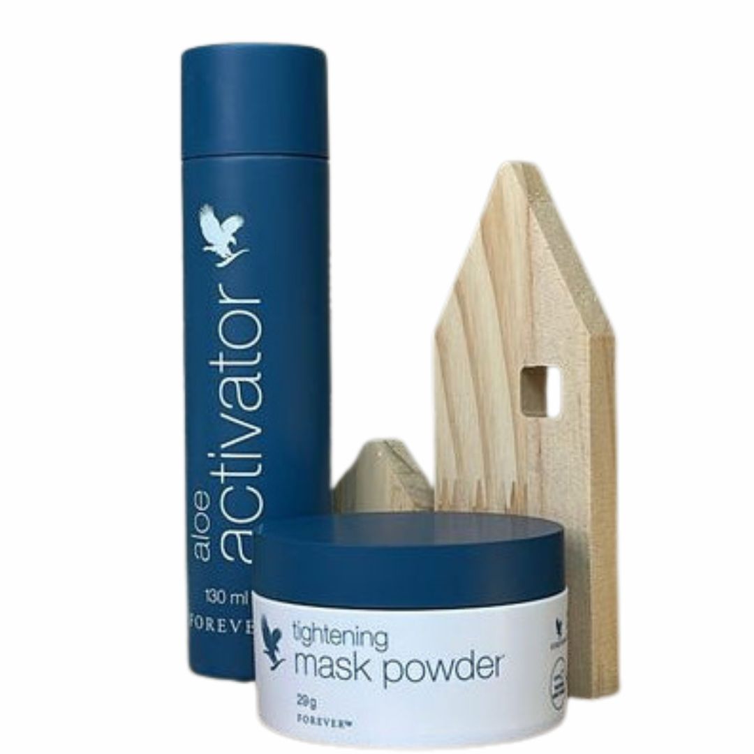 Tightening Mask Powder- Straffendes- Erfrischte, genährte Haut 29 g & Aloe-Aktivator-Gesichtswasser