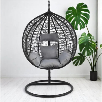 Garden Rocking Cocoon Chair with Pillows – Indoor & Outdoor Comfort - LUX-Anic