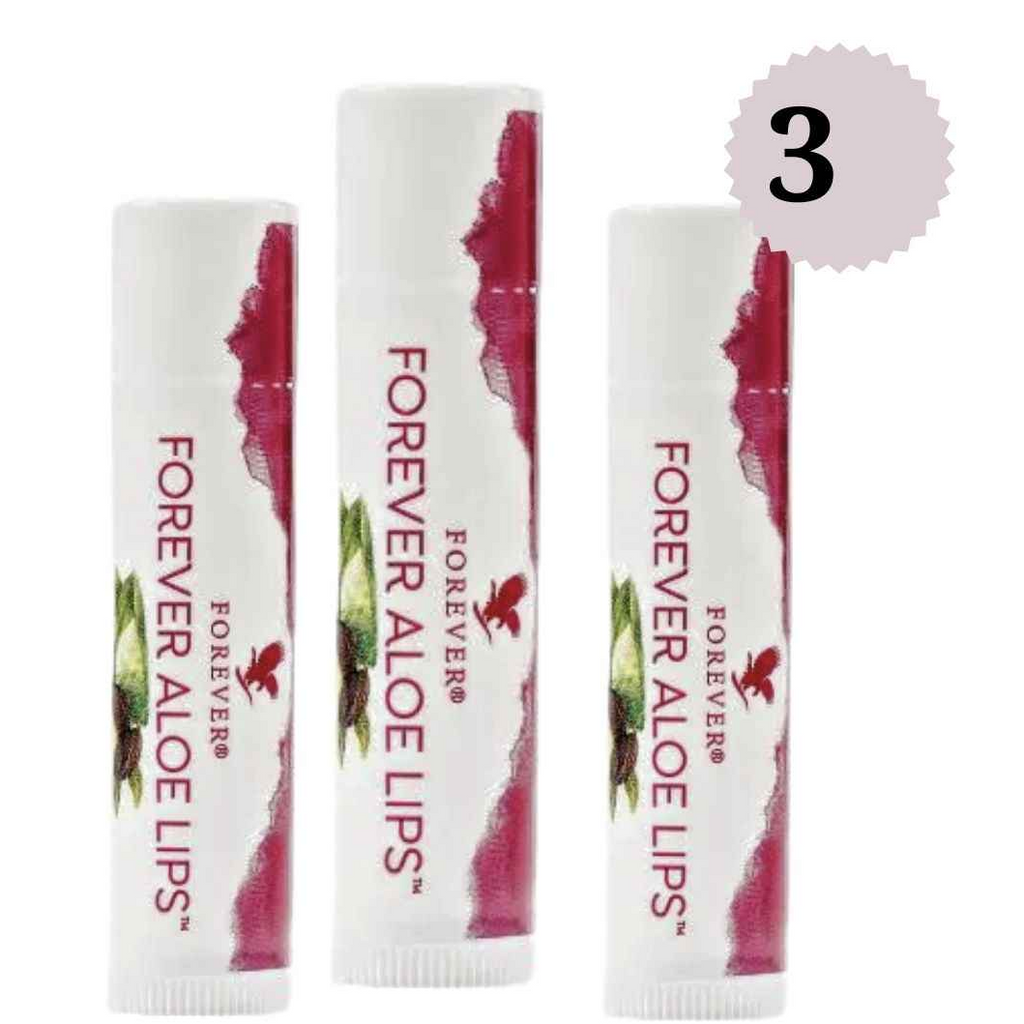Forever Aloe Lips™ Jojoba | Lippenpflege Aloe Vera & Jojobaöl | 3er Pack – LUX-Anic
