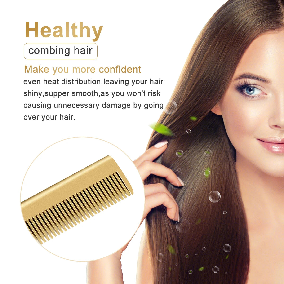 2-in-1 Hot Comb & Hair Straightener – Fast Heating & Anti-Scald Design