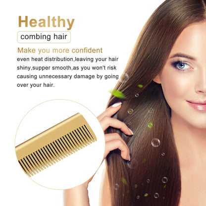 2-in-1 Hot Comb & Hair Straightener – Fast Heating & Anti-Scald Design