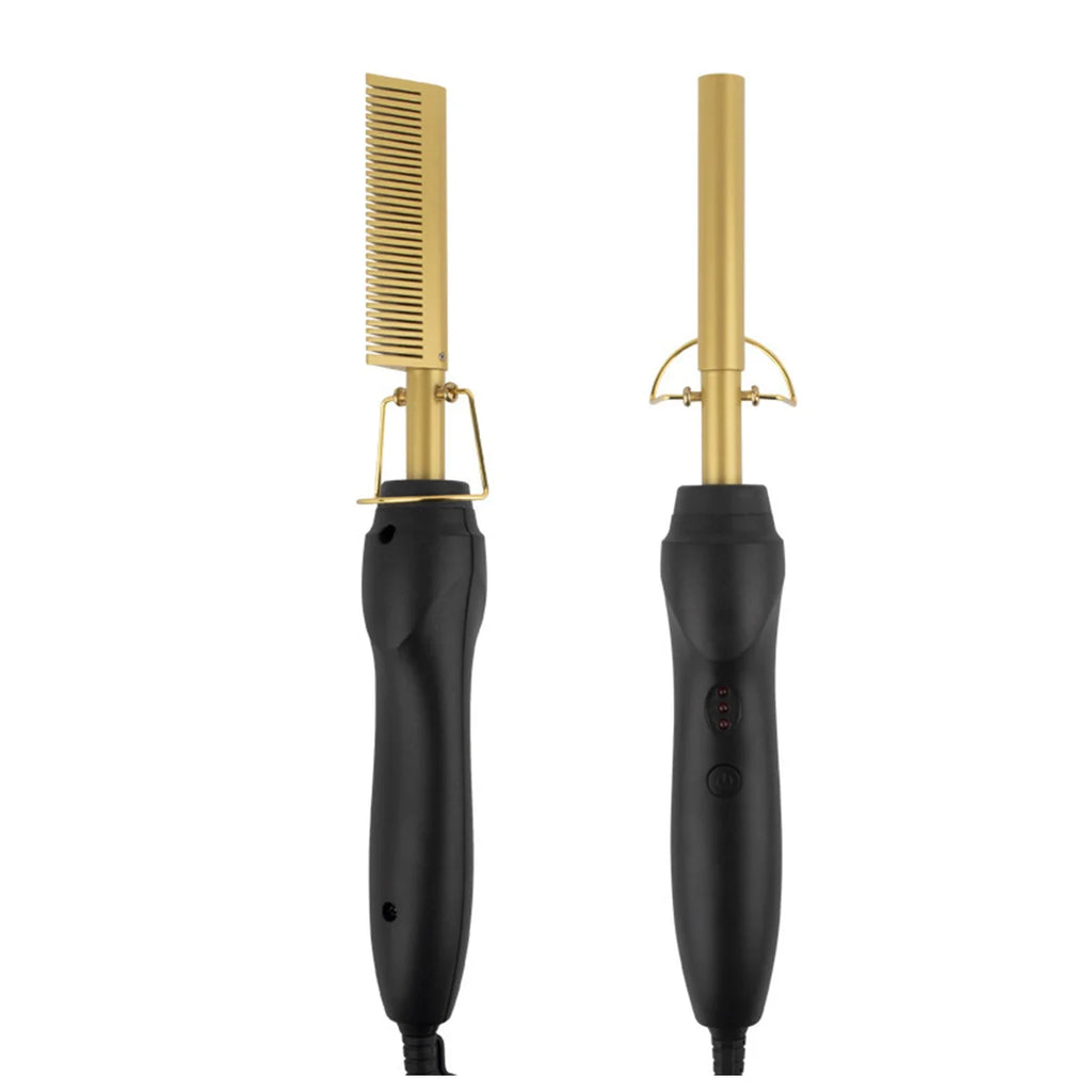 2-in-1 Hot Comb & Hair Straightener – Fast Heating & Anti-Scald Design - LUX-Anic