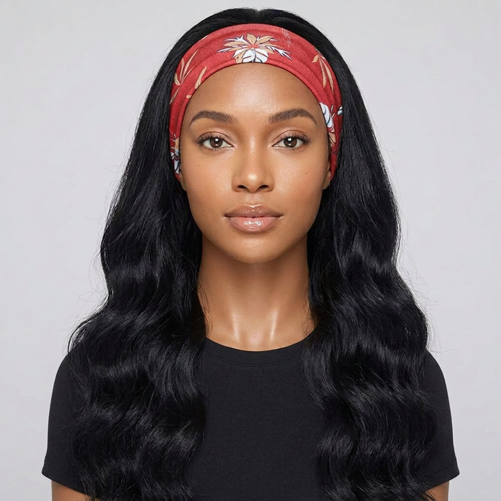 Headband Wig Human Hair Body Wave Natural Color Wig Brazilian Remy