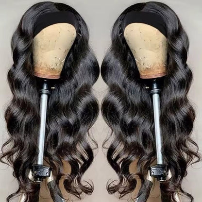 Headband Wig Human Hair Body Wave Natural Color Wig Brazilian Remy