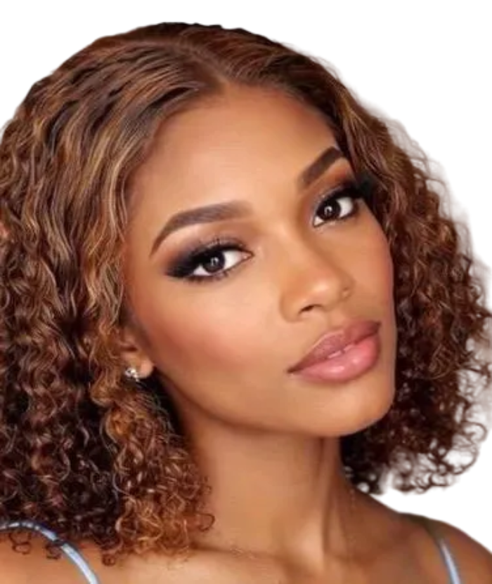 4/27 Highlight Blonde Bob Perücke Nahaufnahme