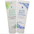 Set Aloe Body Wash & Aloe Body Lotion - aloe vera, jojoba oil, and argan oil