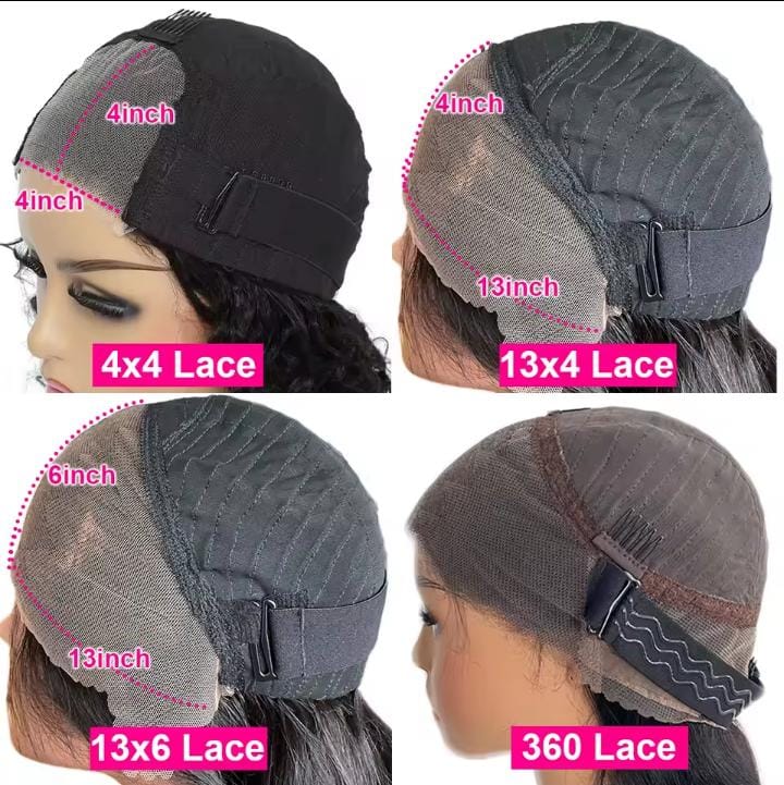 5x5 / 13x6 Glueless Wig Real Hair Wigs HD Transparent 200% Density Body Wave Ready To Go Pre Plucked - LUX-Anic