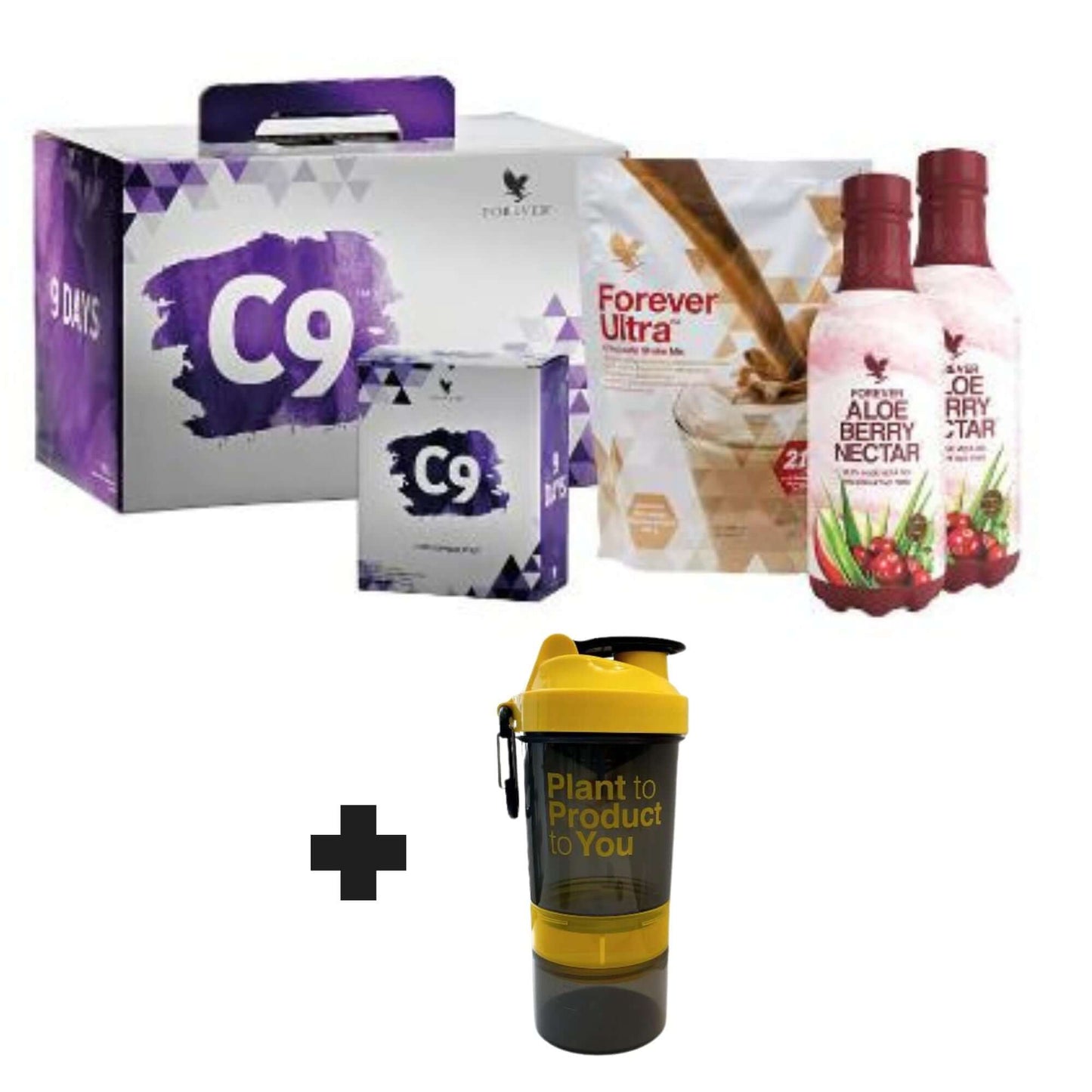 CLEAN 9 -Aloe Berry Chocolate-Garcinia Plus-Therm-Fiber-Repower 9 Tage Programm