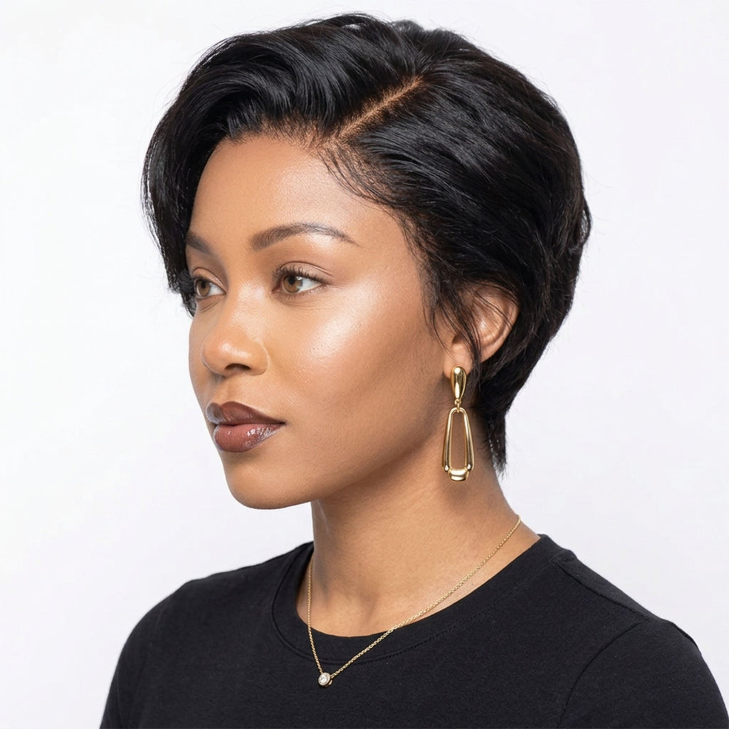Pixie Cut Echthaar Perücke | 13x4