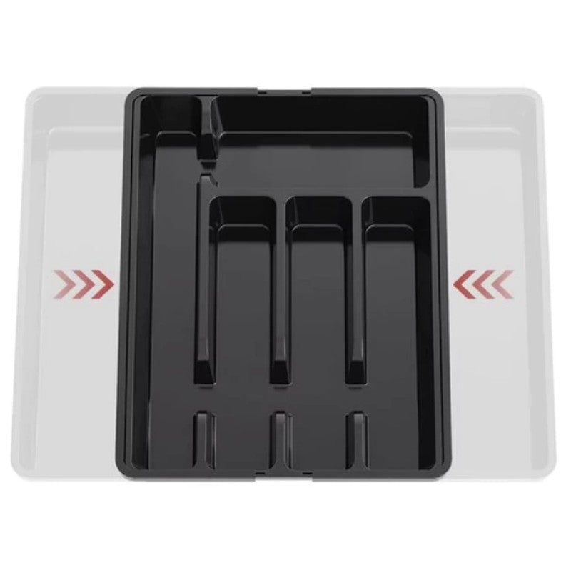 Black Cutlery Organizer – Adjustable, Durable & Elegant - LUX-Anic