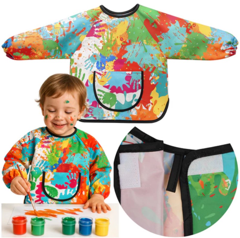 Children’s Painting Apron – Waterproof Art & Kitchen Bib (1–3 Years) - LUX-Anic