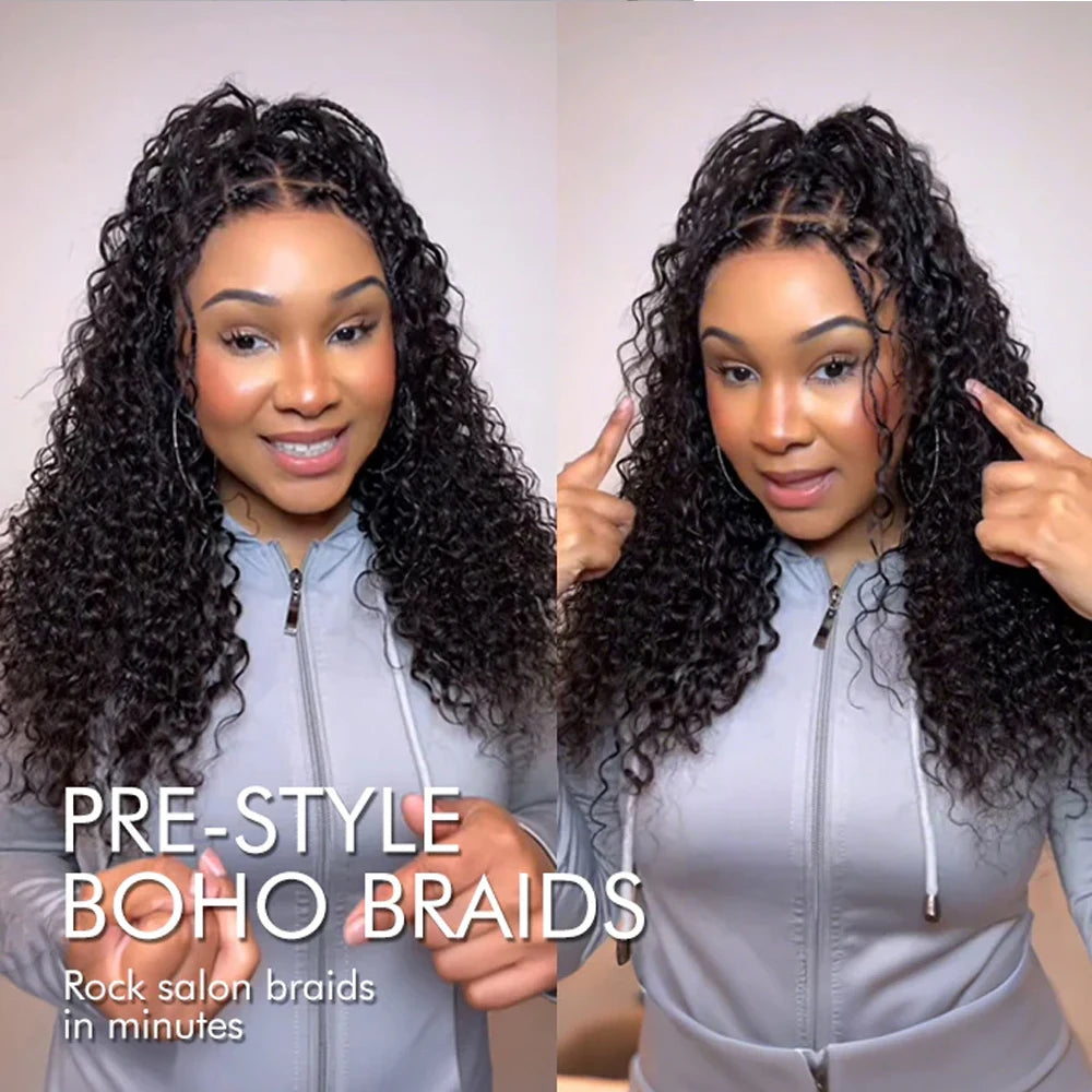 Knotless Boho Braids Perücke – HD Lace Front