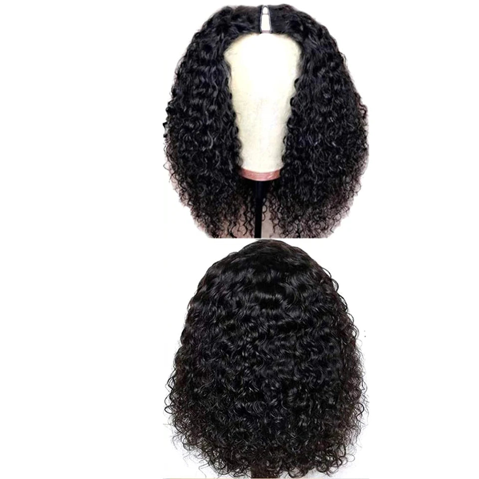 V Part Bob Wig Kinky Curly