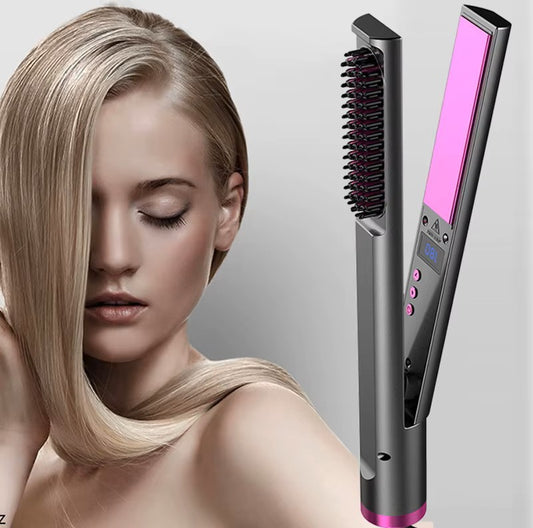 Multifunctional Heated Hair Straightening Brush-Effortless Styling
