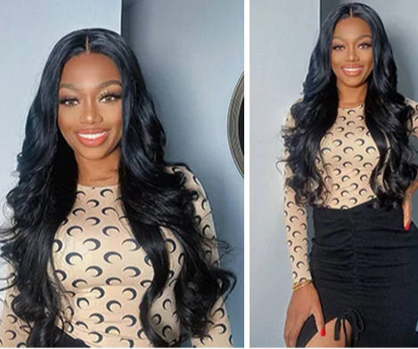 5x5 Glueless Wig Real Hair Wigs HD Transparent 200% Density Body Wave Ready To Go Pre Plucked - LUX-Anic