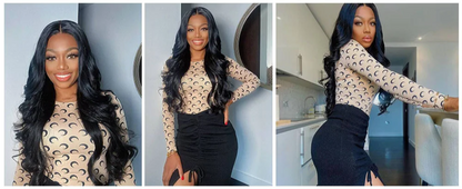 5x5 / 13x6 Glueless Perücke Echthaarperücken HD Transparent 200% Dichte Body Wave Ready To Go Pre Plucked