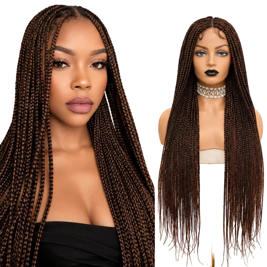 Geflochtene Perücke mit Box Braids | LUX-Anic