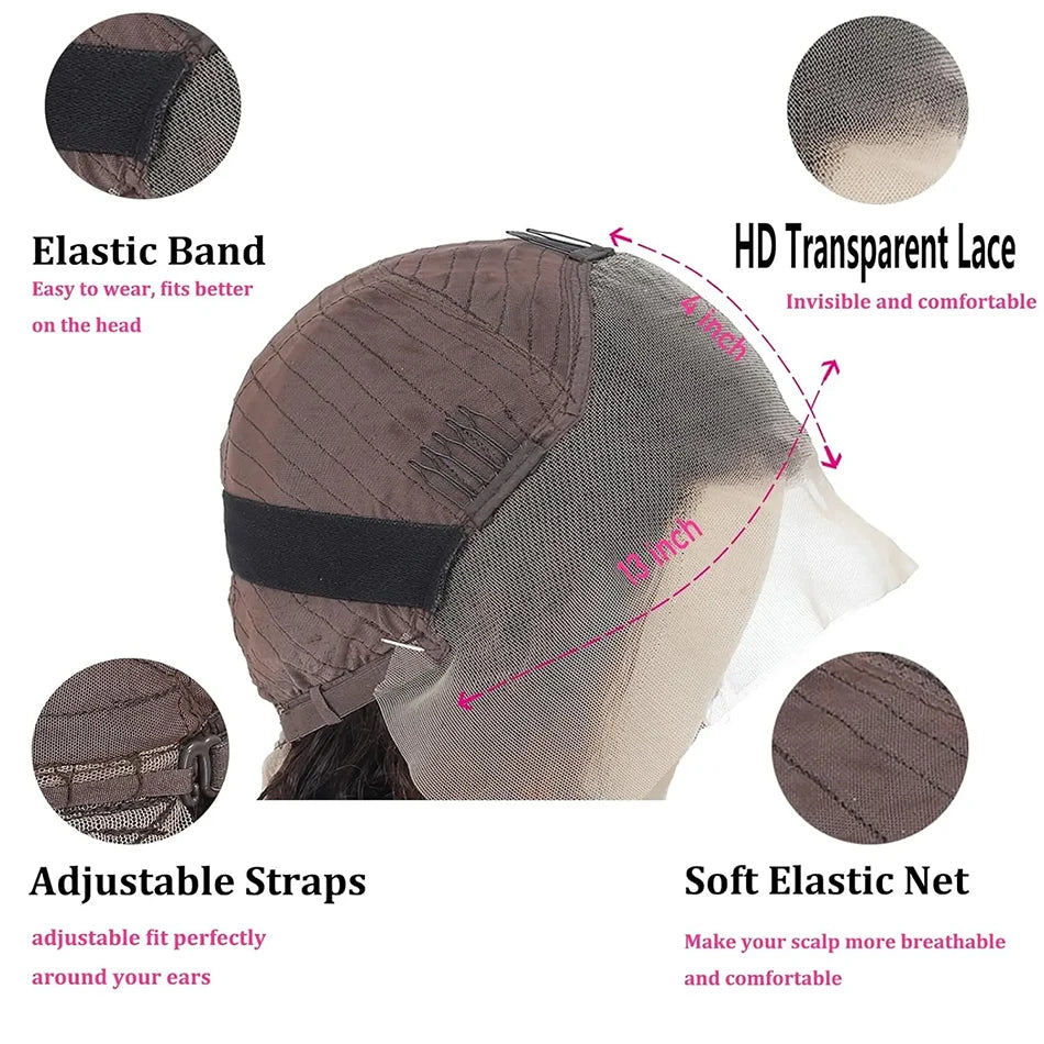Pixie Cut Human Hair Wig | 13x4 Transparent Lace Front | 250% Density | Short Straight